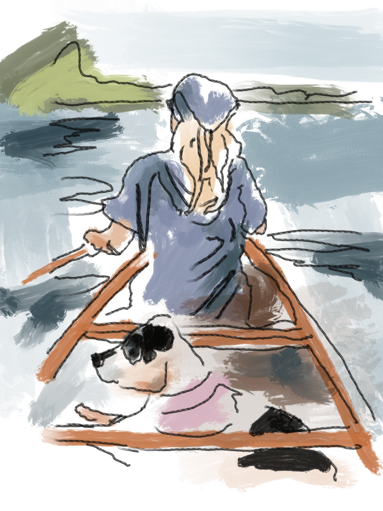 Liv & Carly conoeing